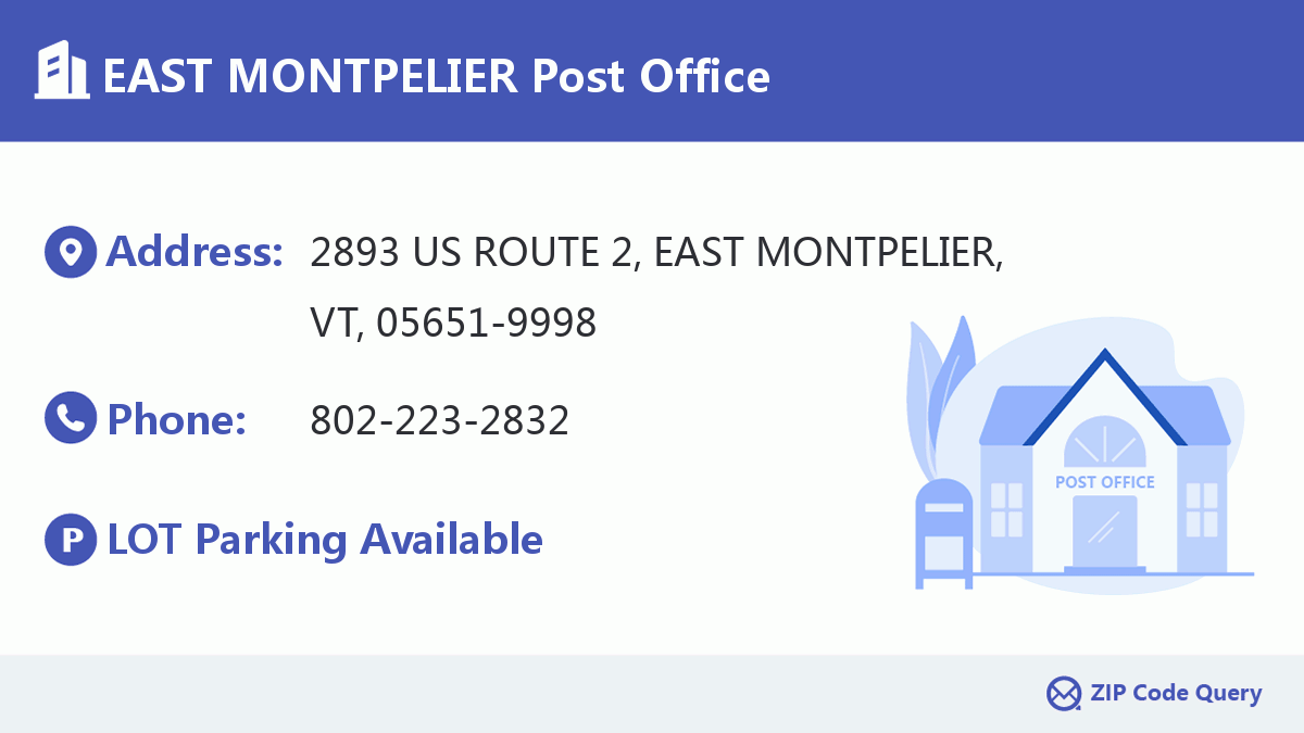 Post Office:EAST MONTPELIER