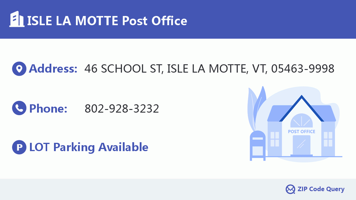 Post Office:ISLE LA MOTTE