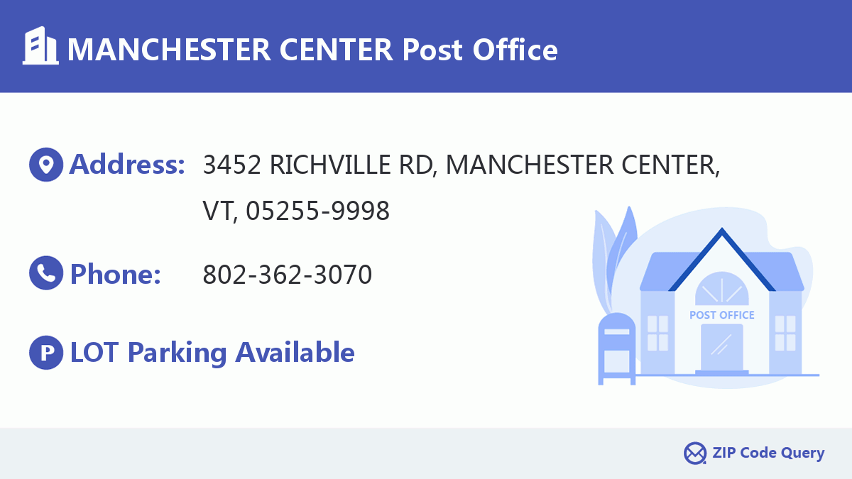 Post Office:MANCHESTER CENTER