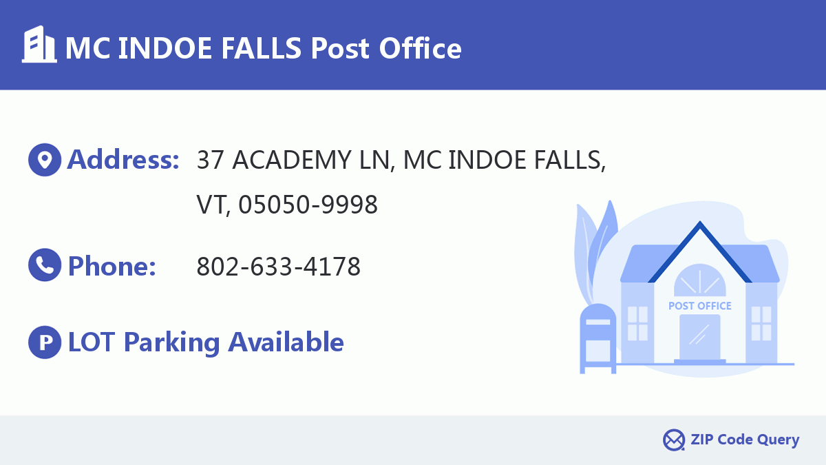 Post Office:MC INDOE FALLS