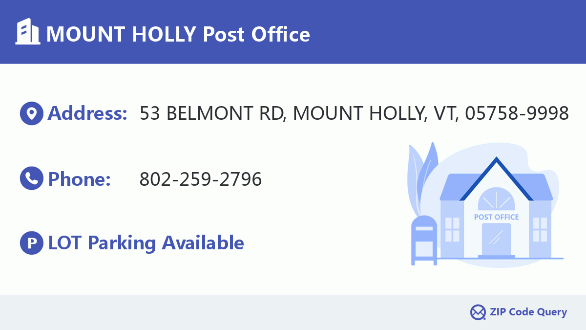 Post Office:MOUNT HOLLY