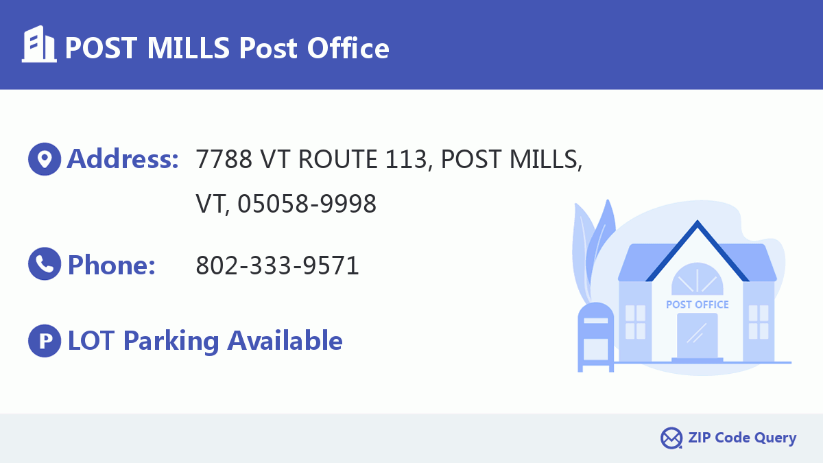 Post Office:POST MILLS