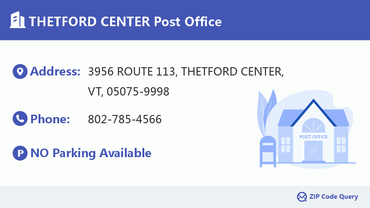 Post Office:THETFORD CENTER